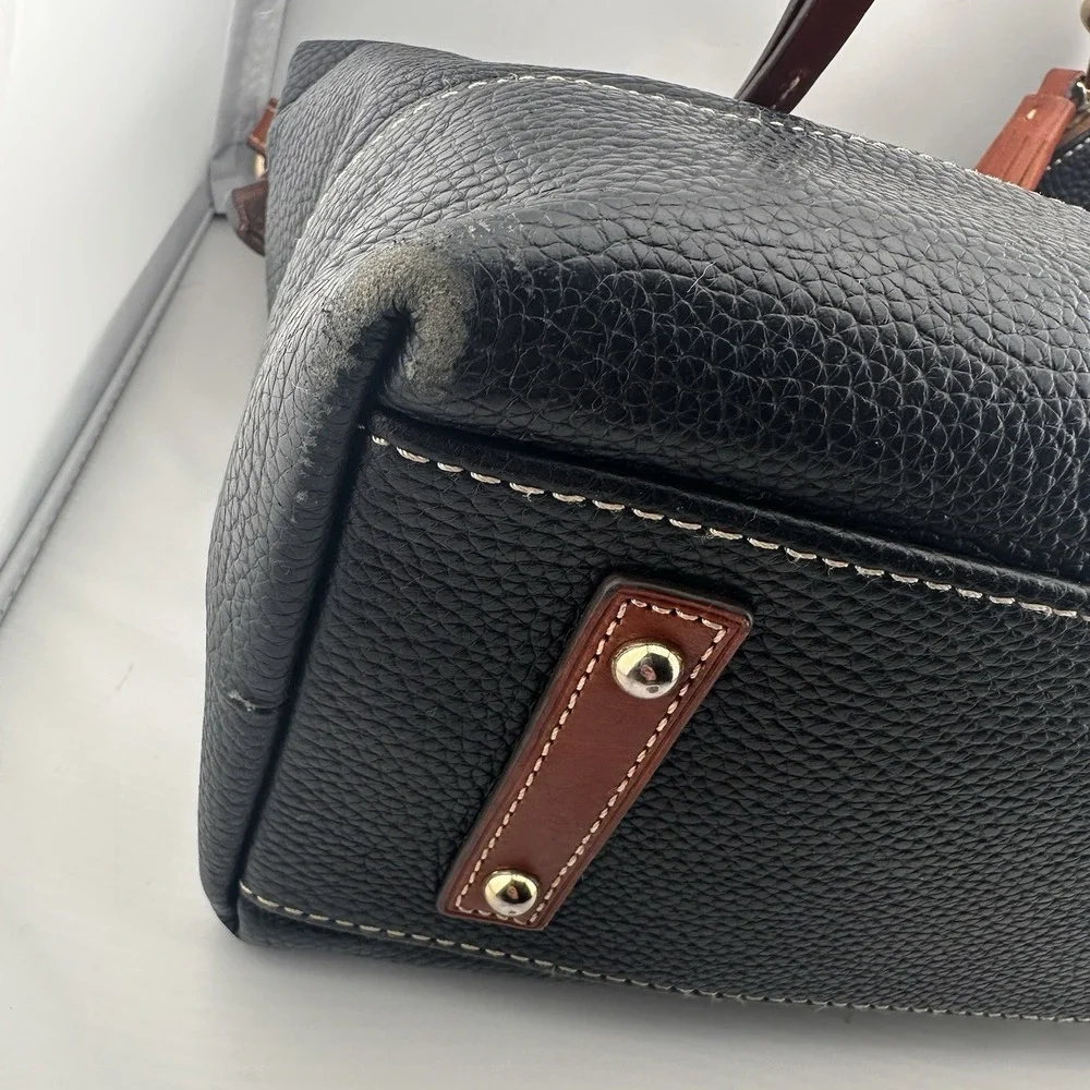 Dooney & Bourke Sophie‎ Black Pebble Leather Hobo Shoulder Bag Classic Preppy